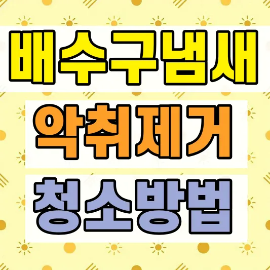 싱크대 배수구 악취 제거