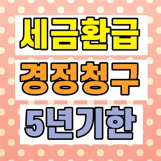 세금 환급 경정청구 방법